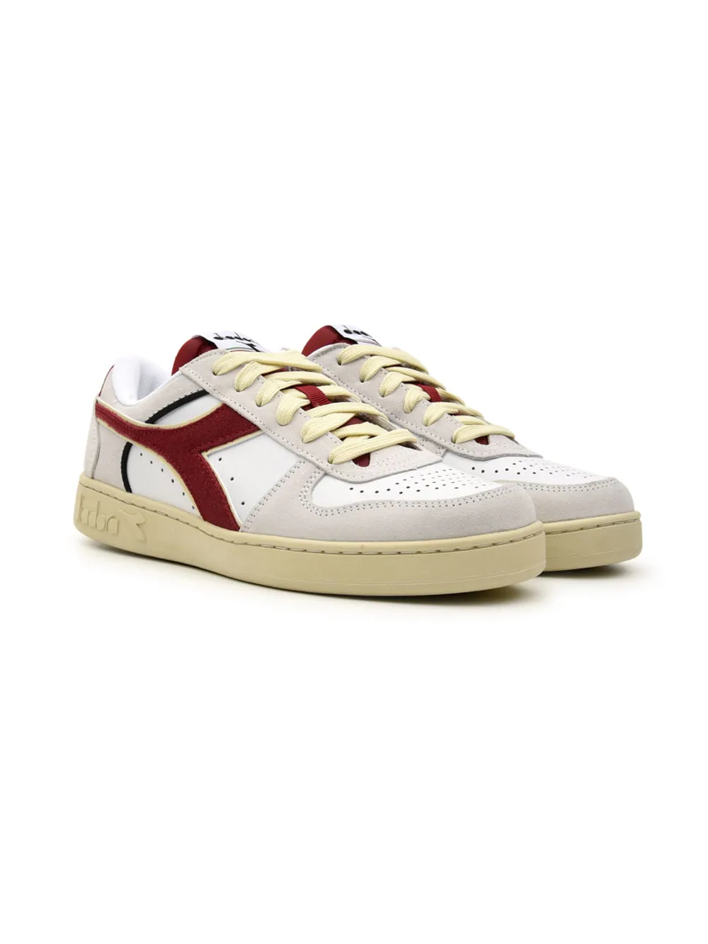 Sneakers Basse DIADORA Uomo MAGIC BASKET LOW SUEDE LEATHER Bianco