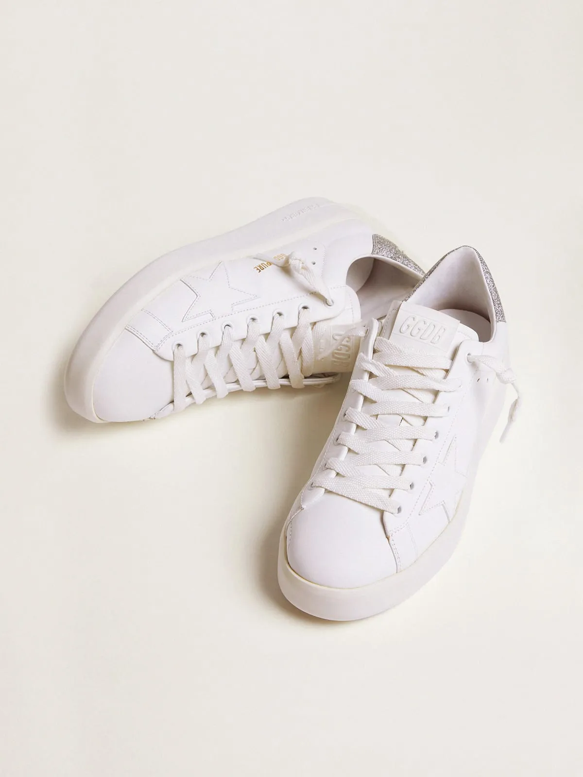 Sneakers Purestar Donna con talloncino glitter argento