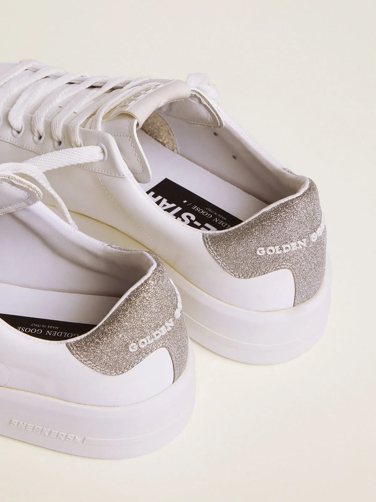 Sneakers Purestar Donna con talloncino glitter argento