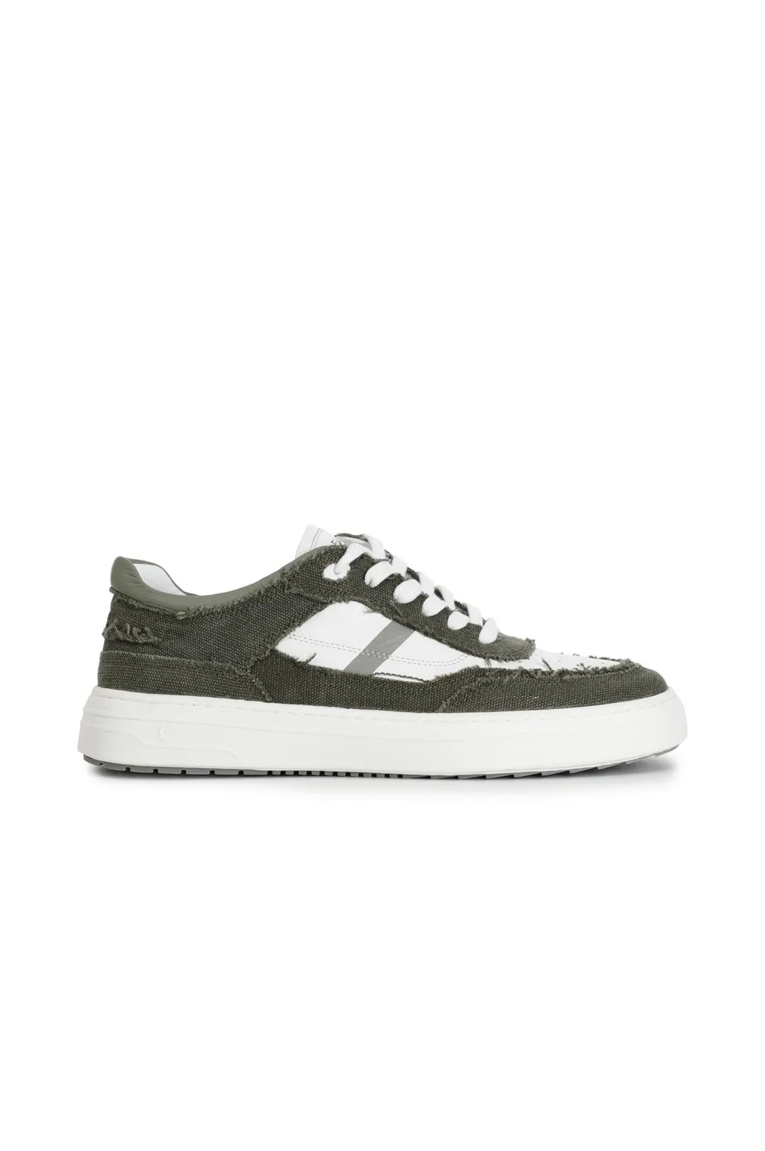 sneakers uomo in tessuto verde