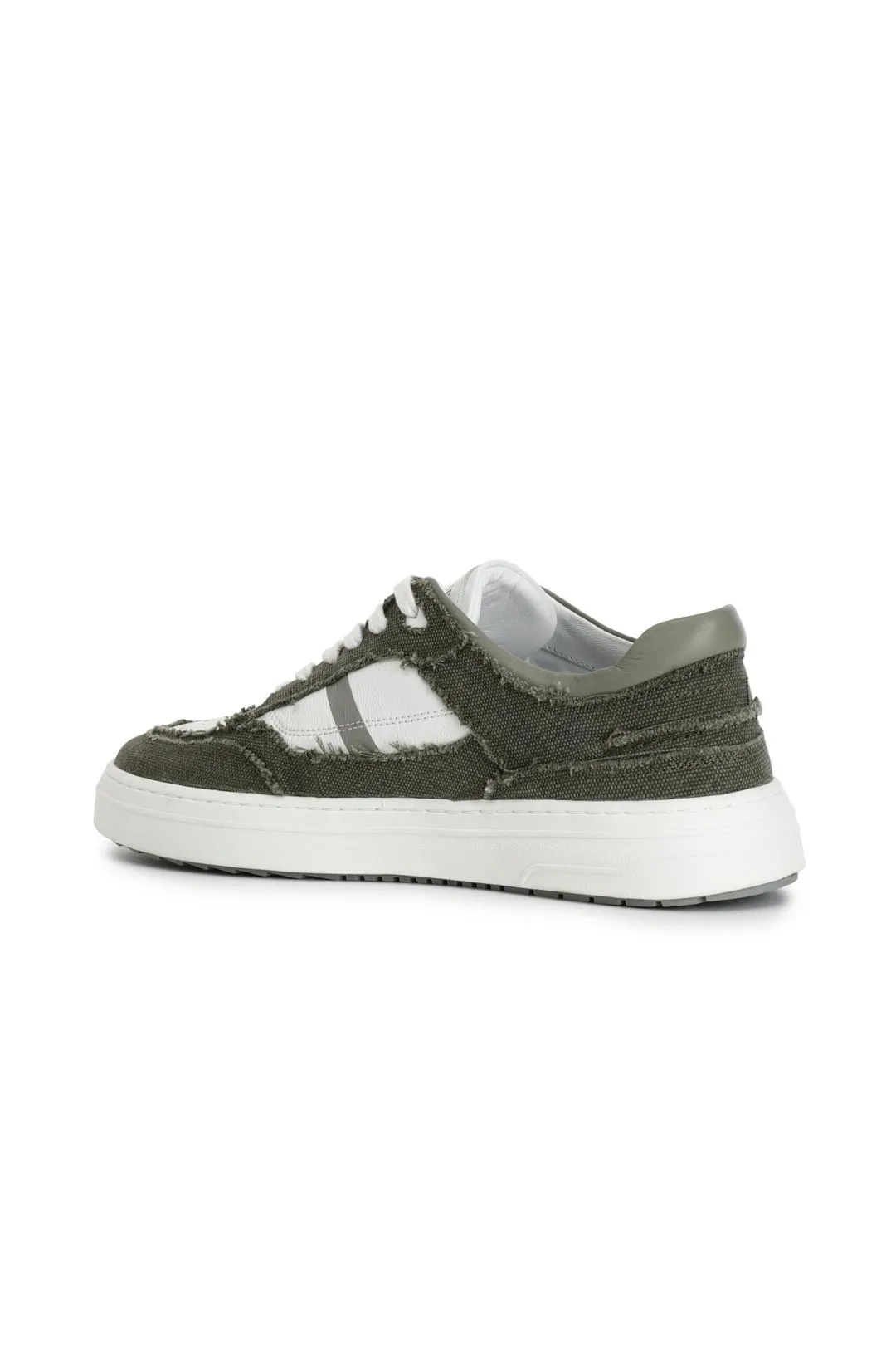 sneakers uomo in tessuto verde