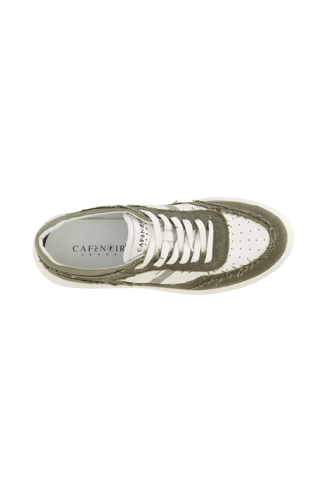 sneakers uomo in tessuto verde