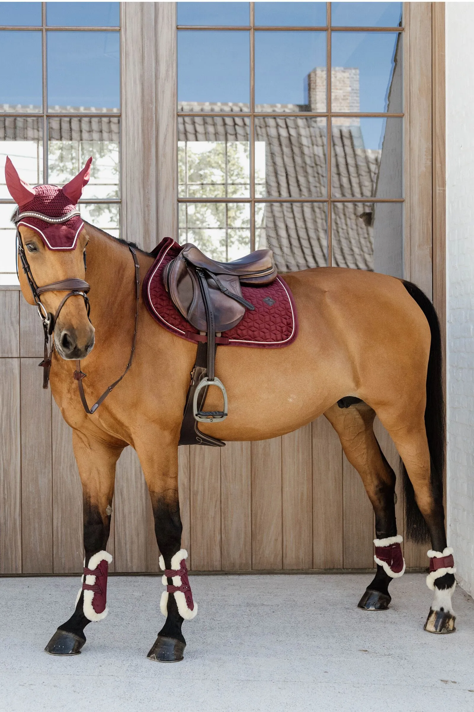 Stivali tendine in velluto elastico di bambù in pelle di pecora vegana Kentucky Horsewear