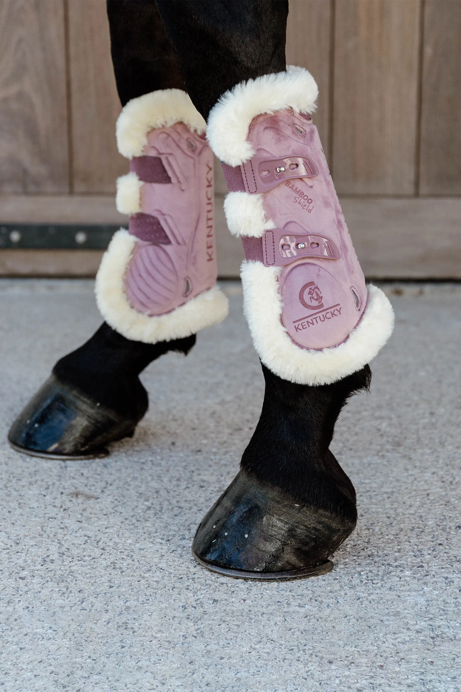 Stivali tendine in velluto elastico di bambù in pelle di pecora vegana Kentucky Horsewear