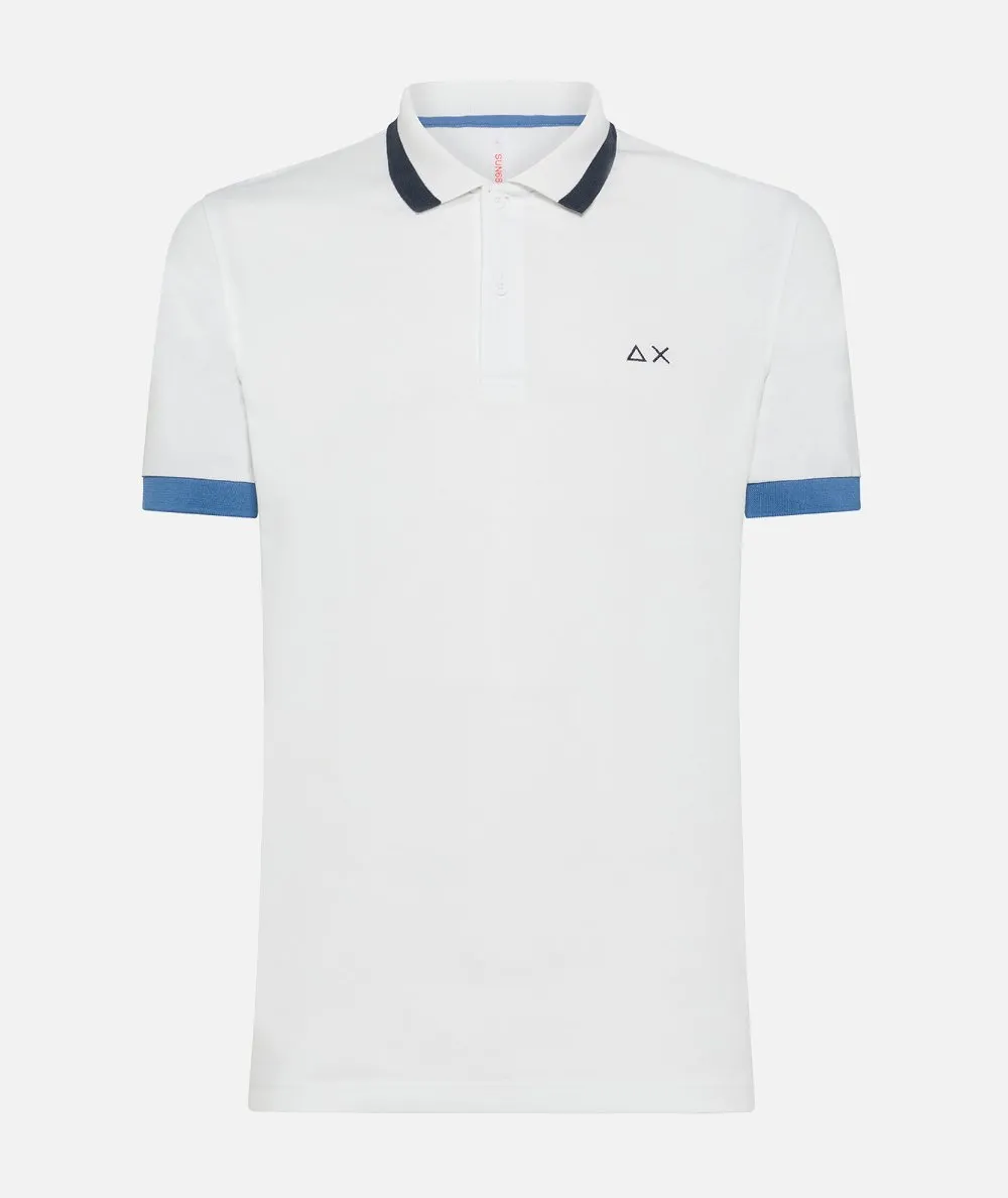 SUN68--Polo Big Stripes on collar