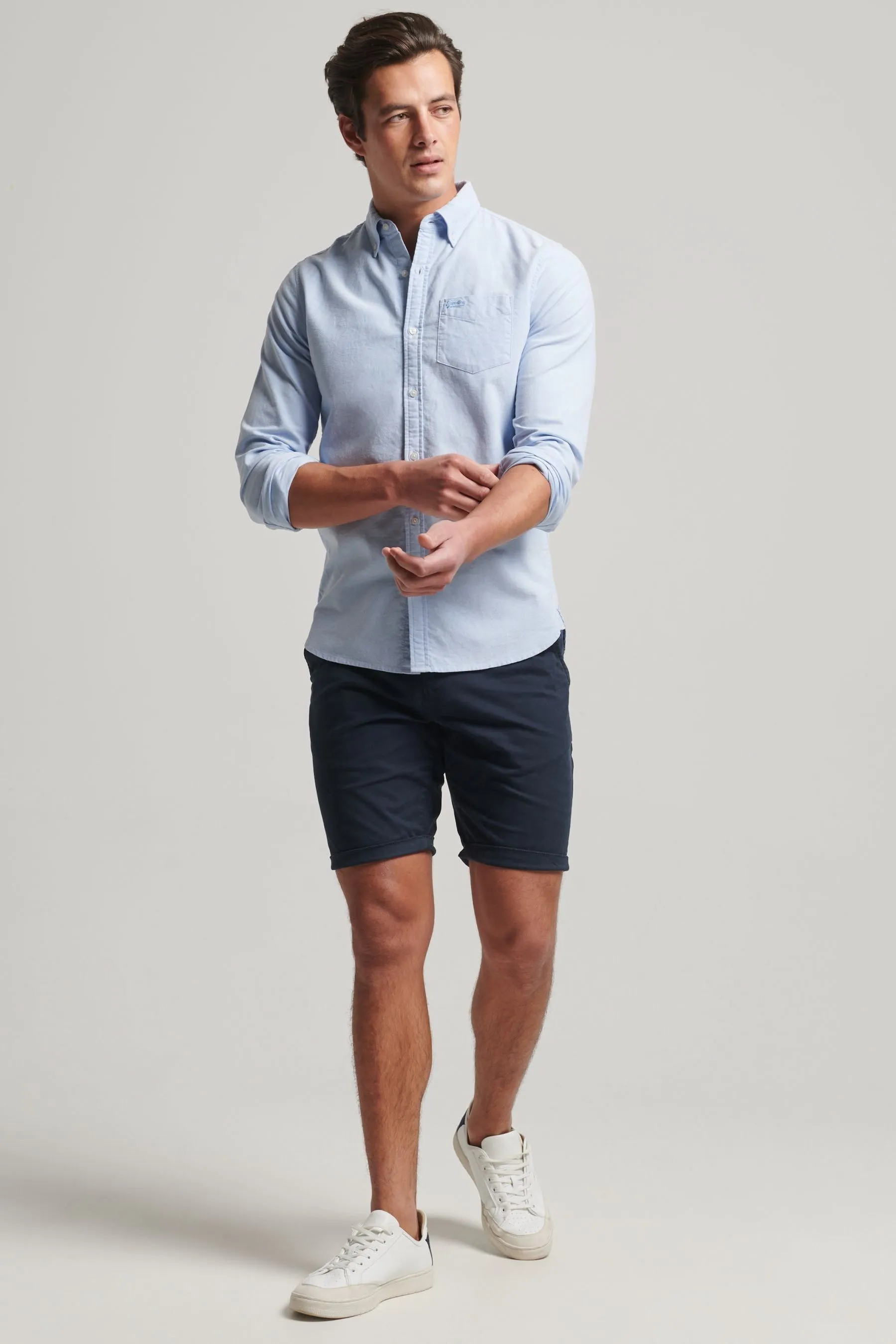 Superdry - Camicia a Oxford lunghe in cotone