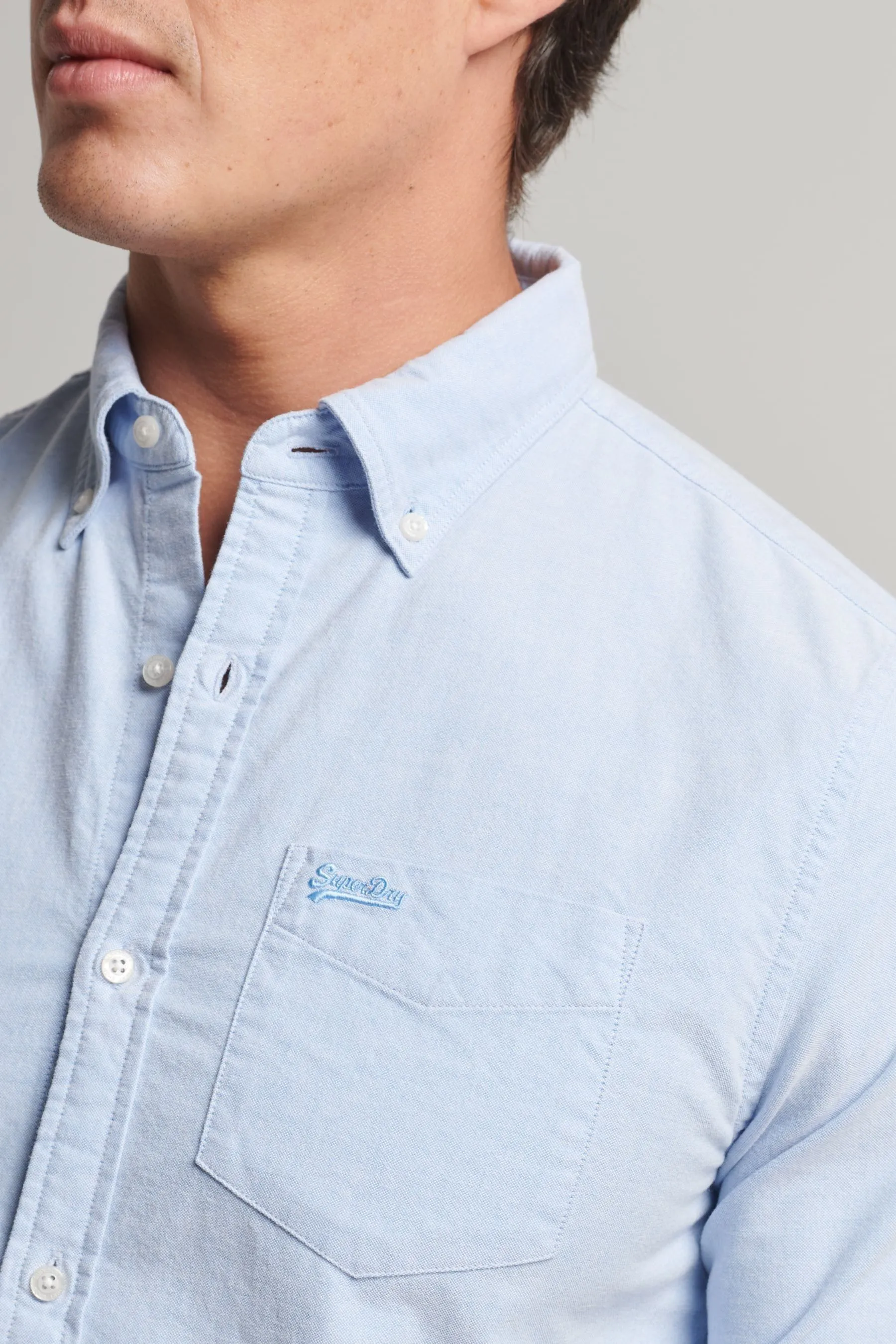 Superdry - Camicia a Oxford lunghe in cotone