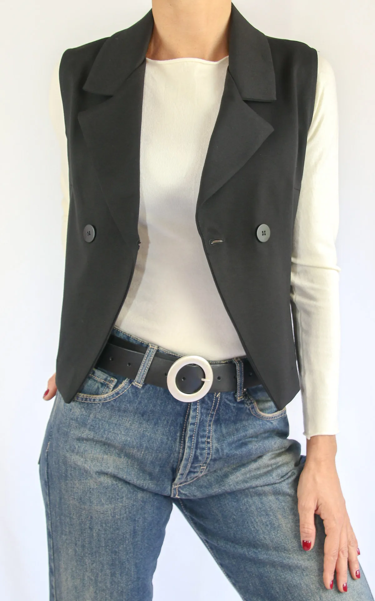 SusyMix – gilet doppiopetto – nero