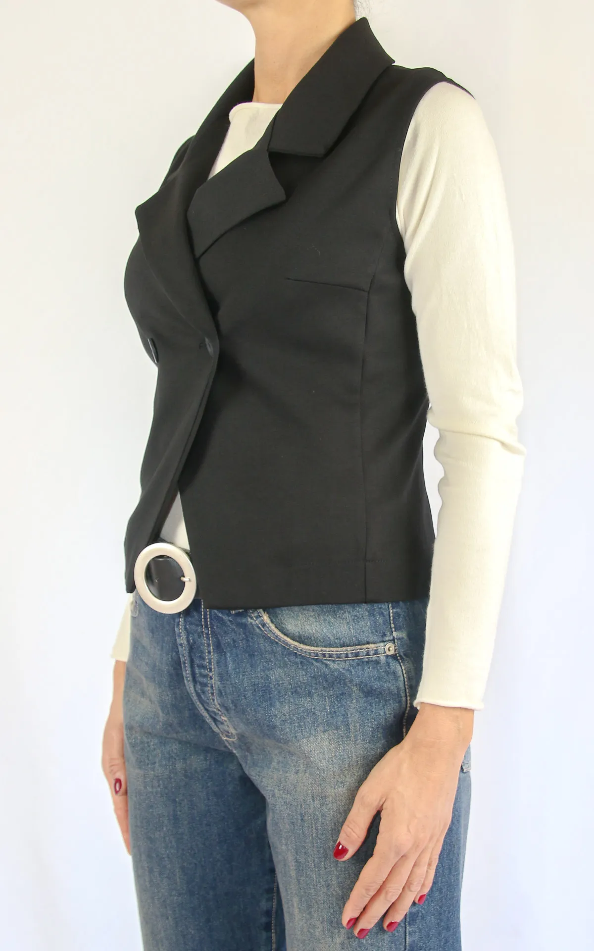 SusyMix – gilet doppiopetto – nero