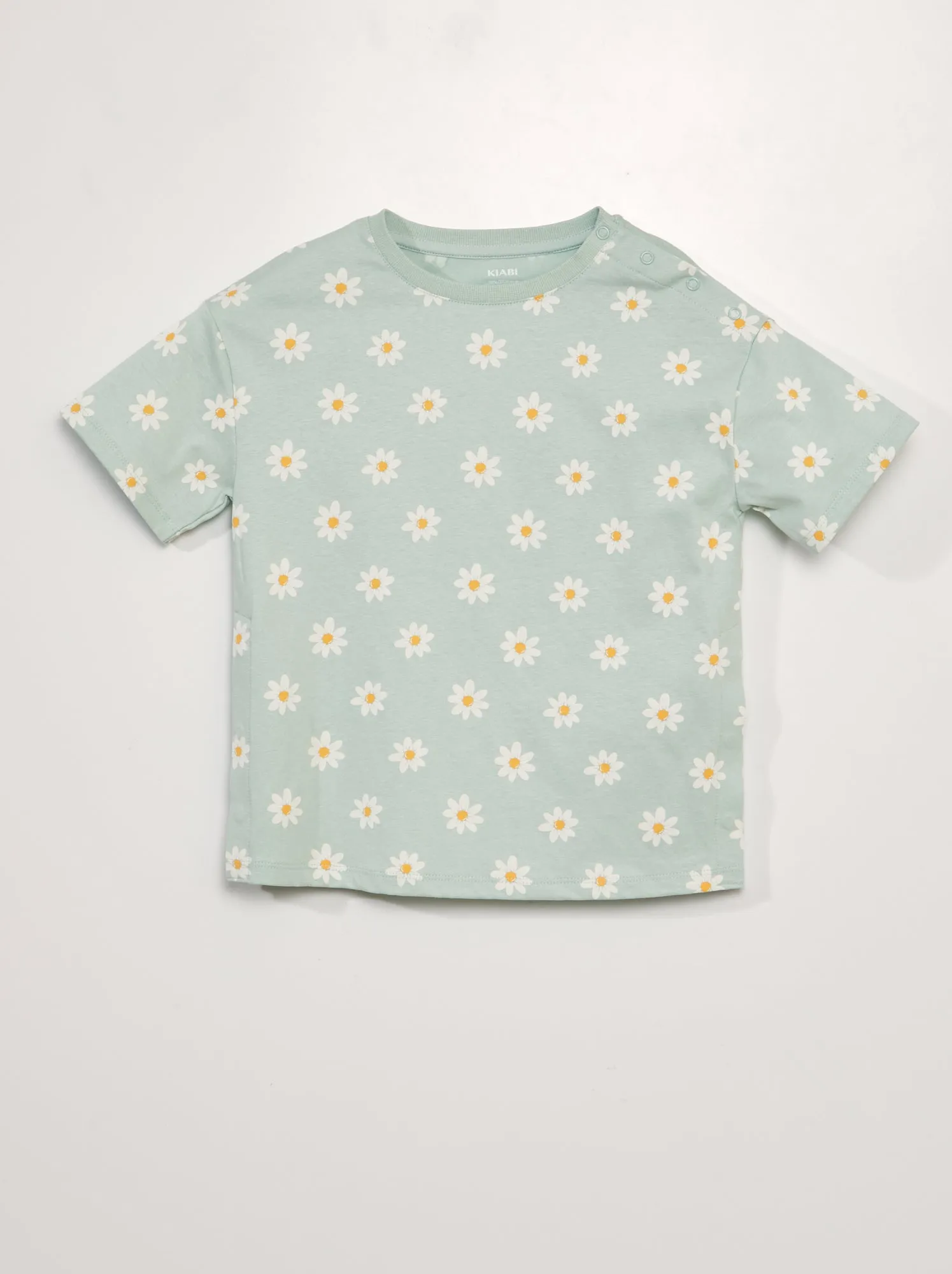 T-shirt adattiva con motivo 'fiori' - BIANCO