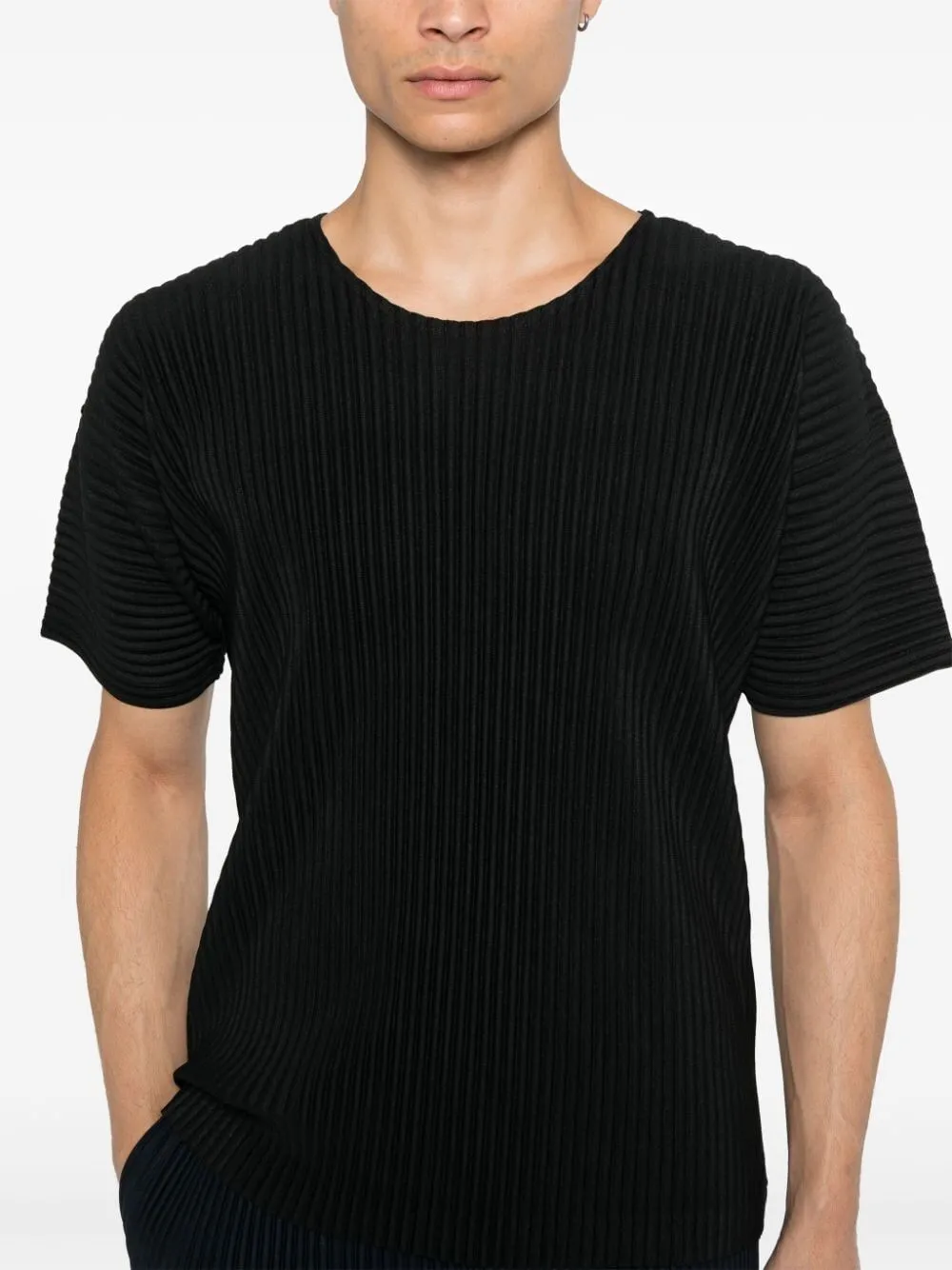 T-shirt Color Pleats plissettata