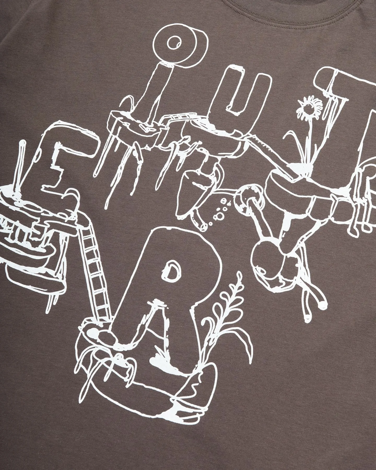 T-Shirt Plants Marrone