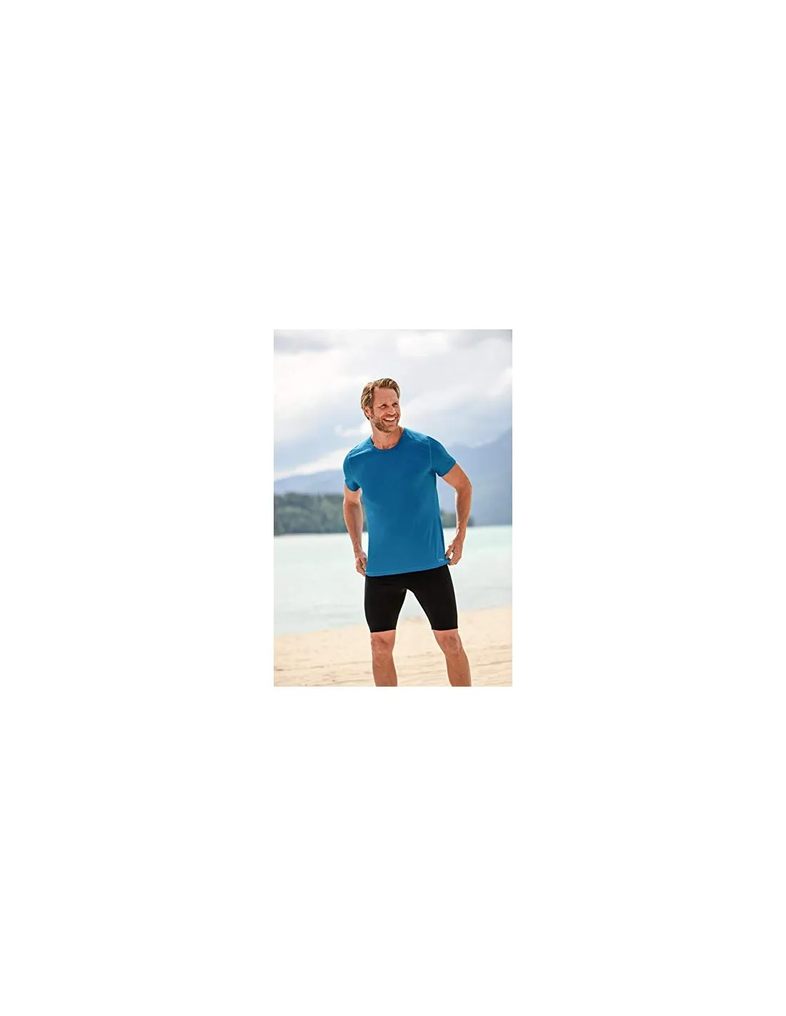 T-SHIRT TERMICA IN LANA-SETA PER LO SPORT UOMO