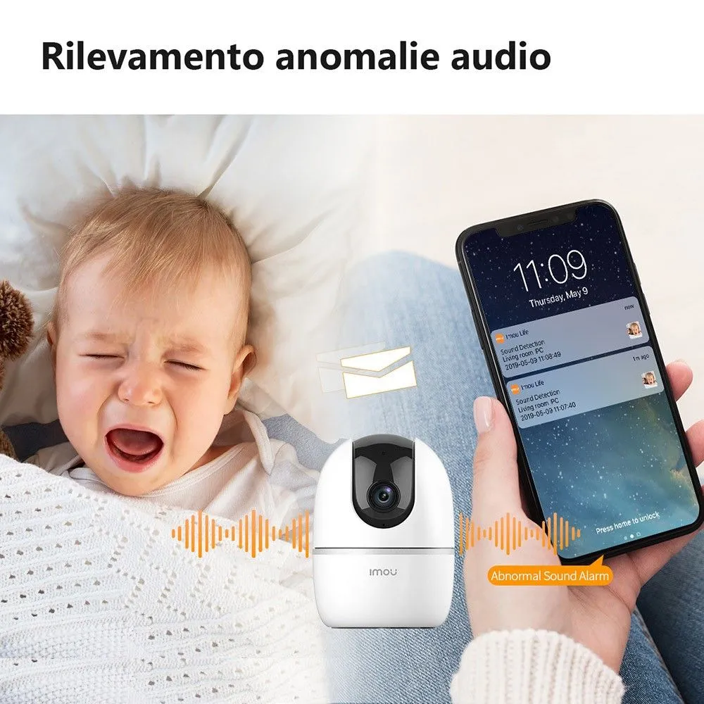 Telecamera A1 2Mp PT Cube IP/Wi-Fi 2MP 2.8mm IR mic/speaker Imou IM-A1