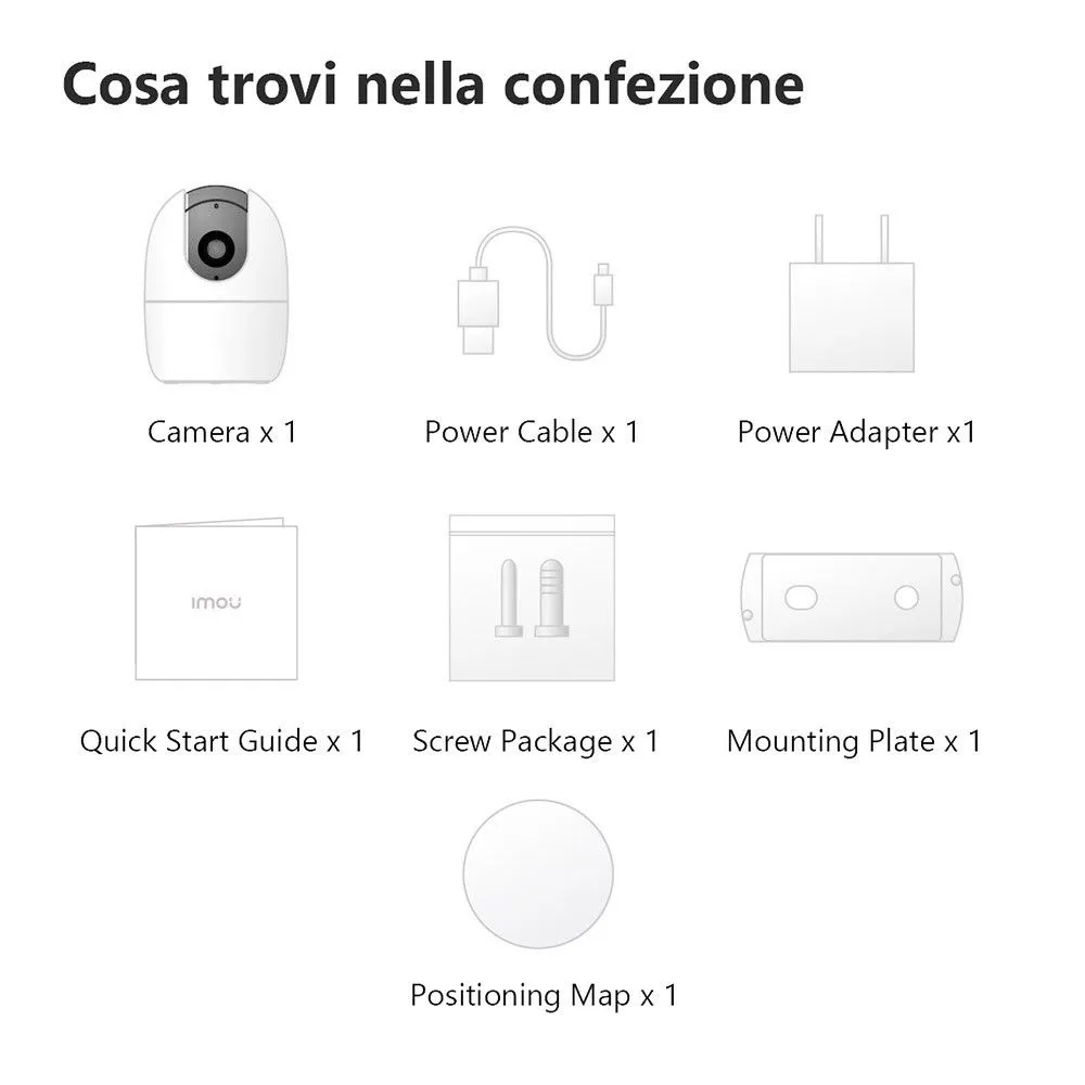 Telecamera A1 2Mp PT Cube IP/Wi-Fi 2MP 2.8mm IR mic/speaker Imou IM-A1