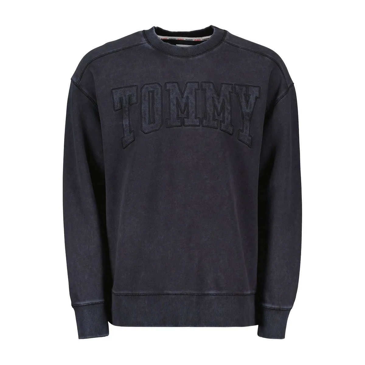      TOMMY JEANS FELPA GIROCOLLO RELAXED ACID WASH NEW VARSITY  