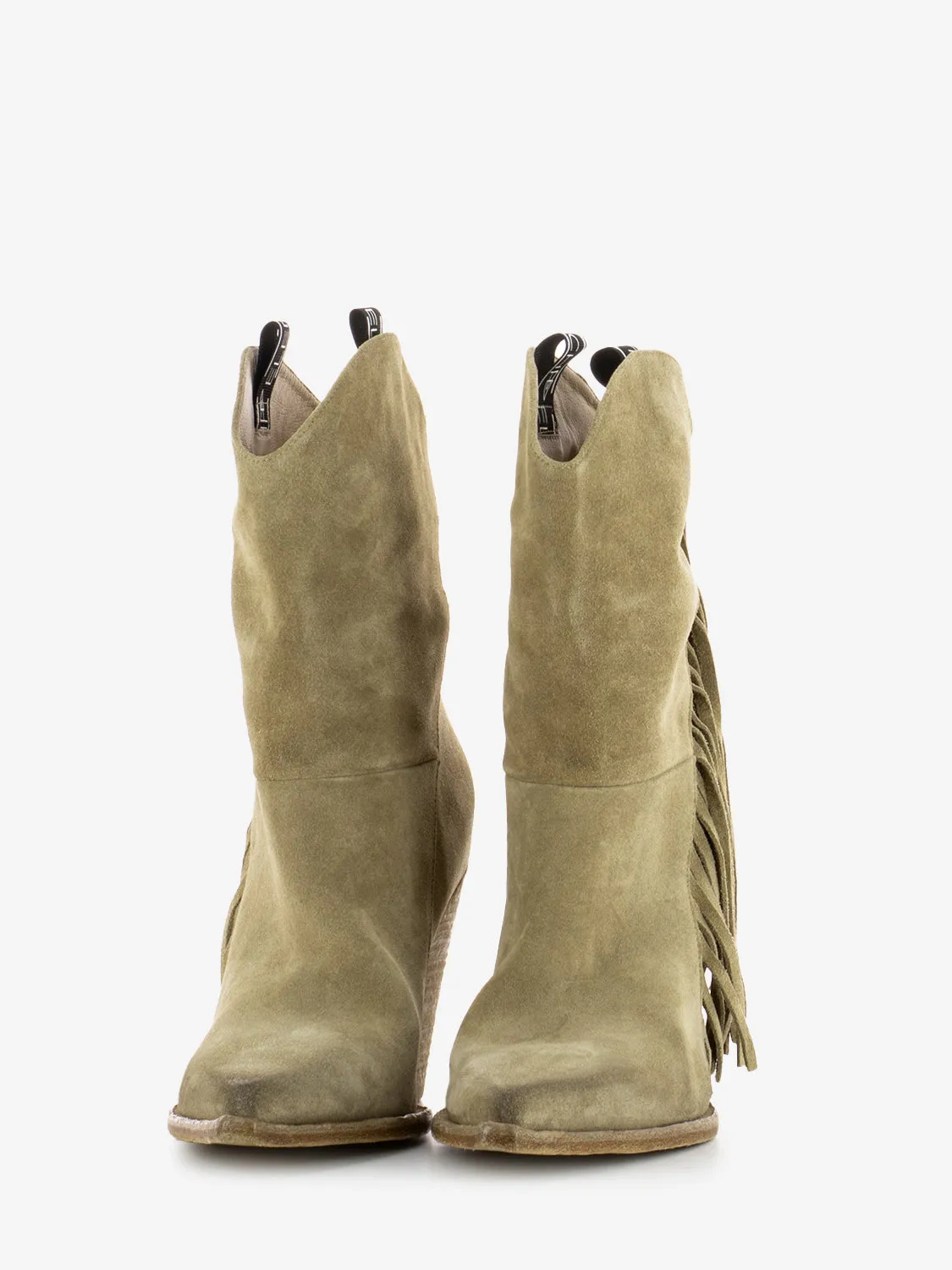 Tronchetti texani con frange camel