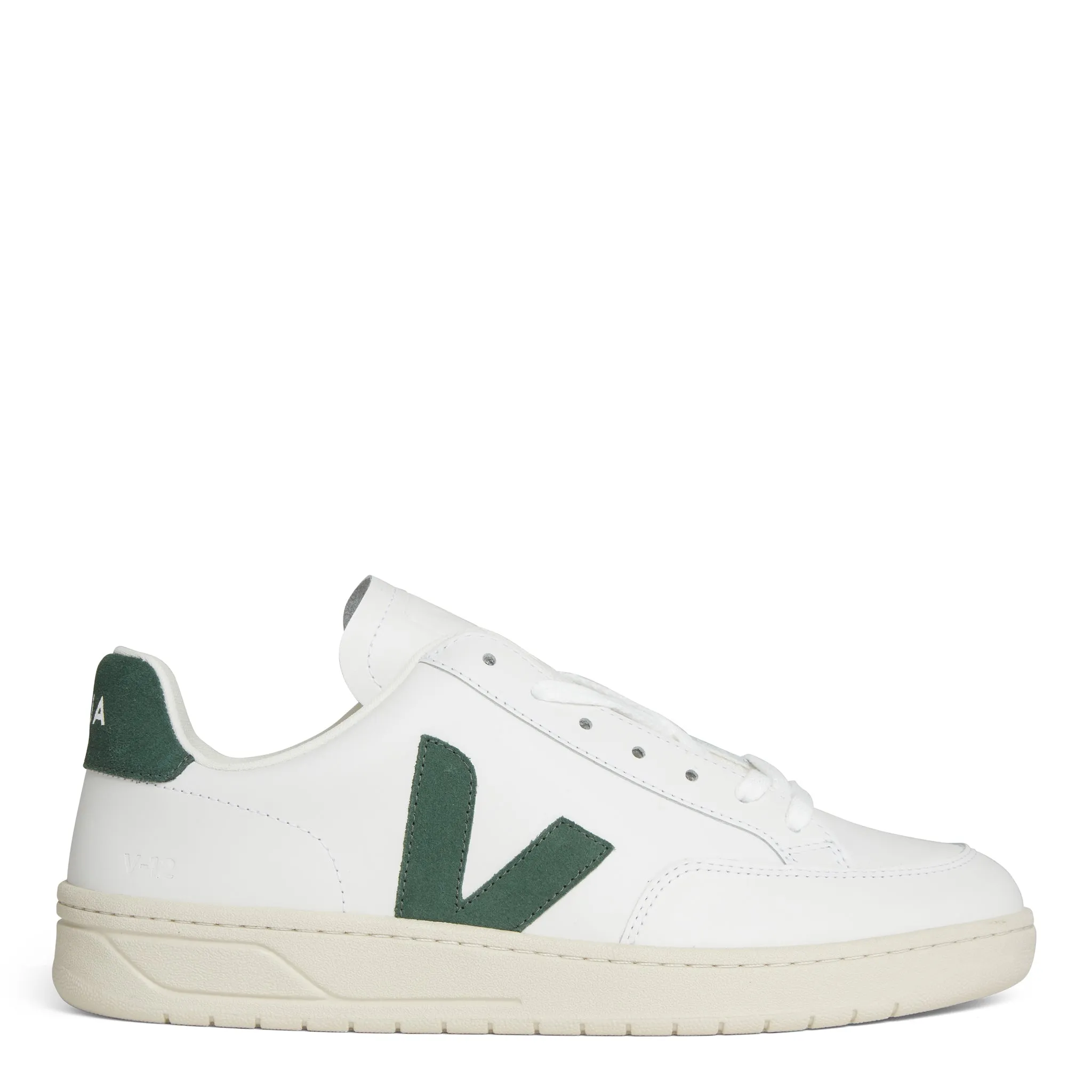 VEJA  Sneakers in pelle bianca e verde