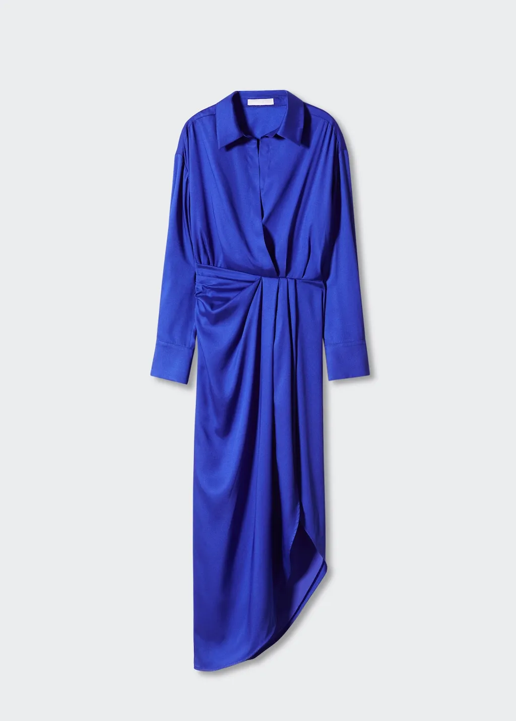 Vestito satinato spacco