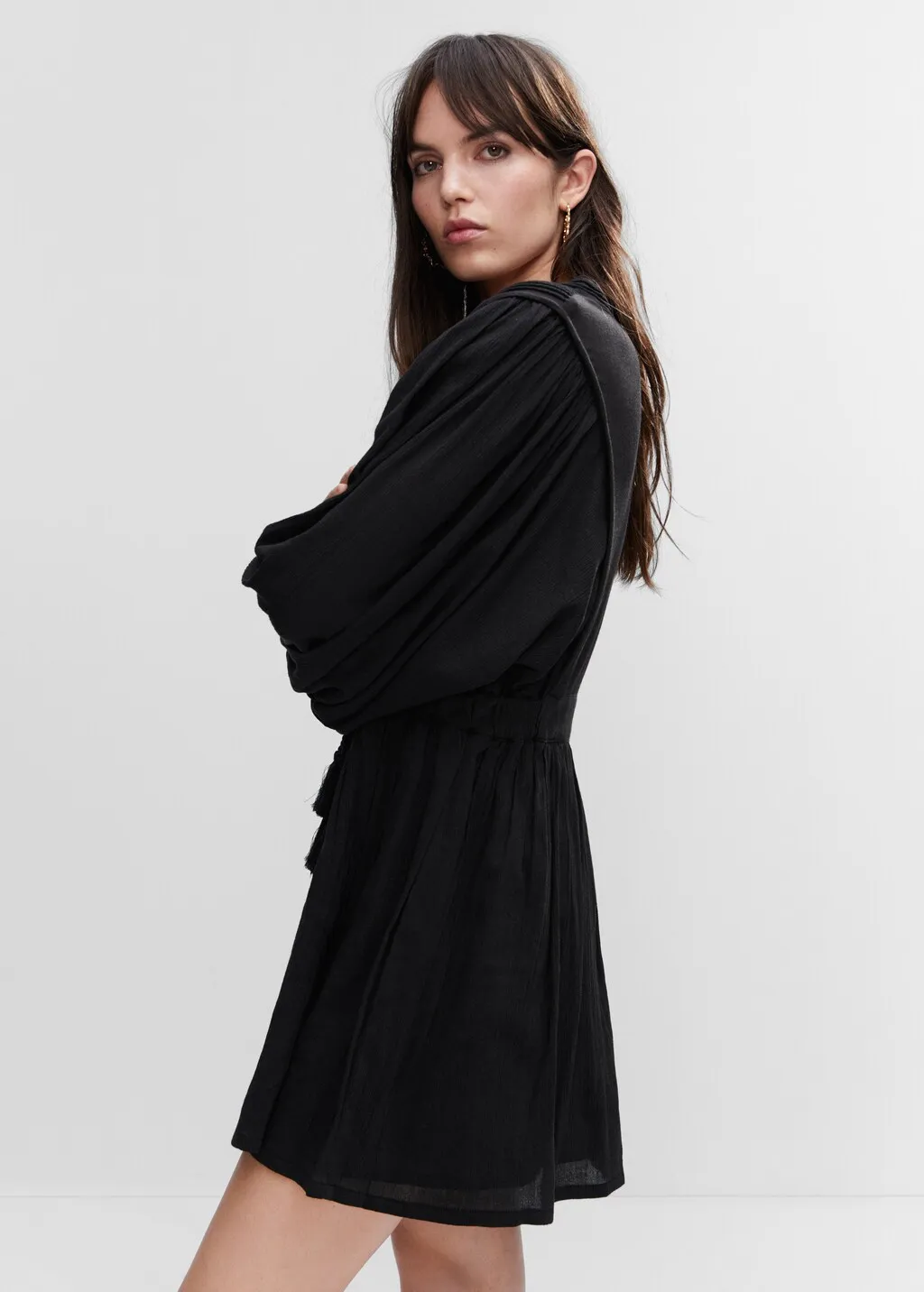 Vestito texture fiocchi