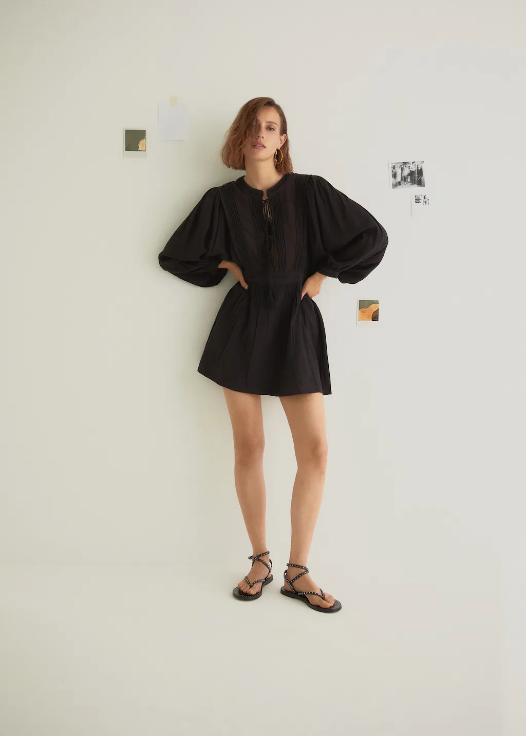 Vestito texture fiocchi