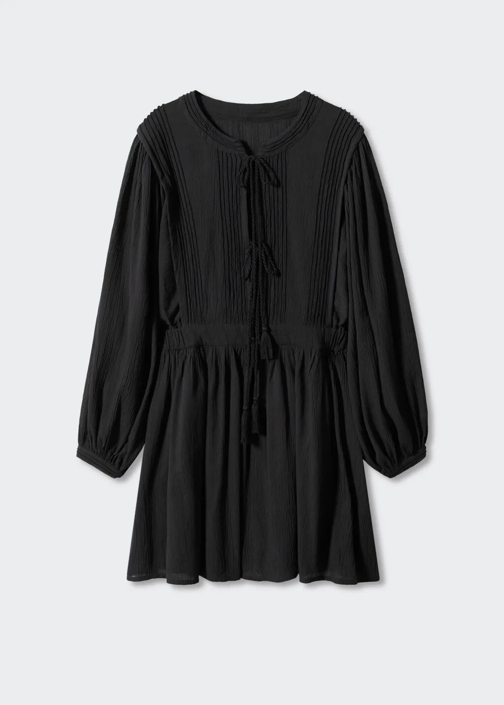 Vestito texture fiocchi
