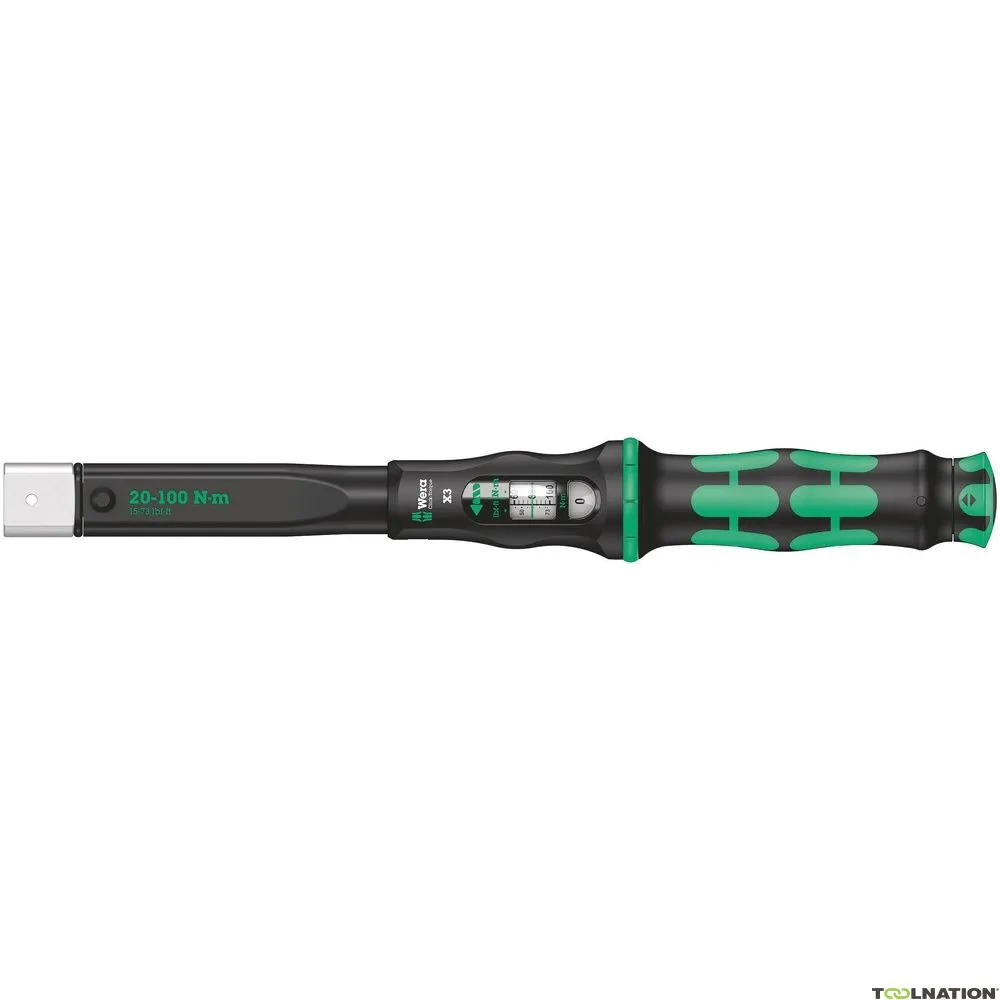 Wera 05075653001 Chiave dinamometrica Click-Torque X 3 per utensili a inserto, 9x12 x 20-100 N m