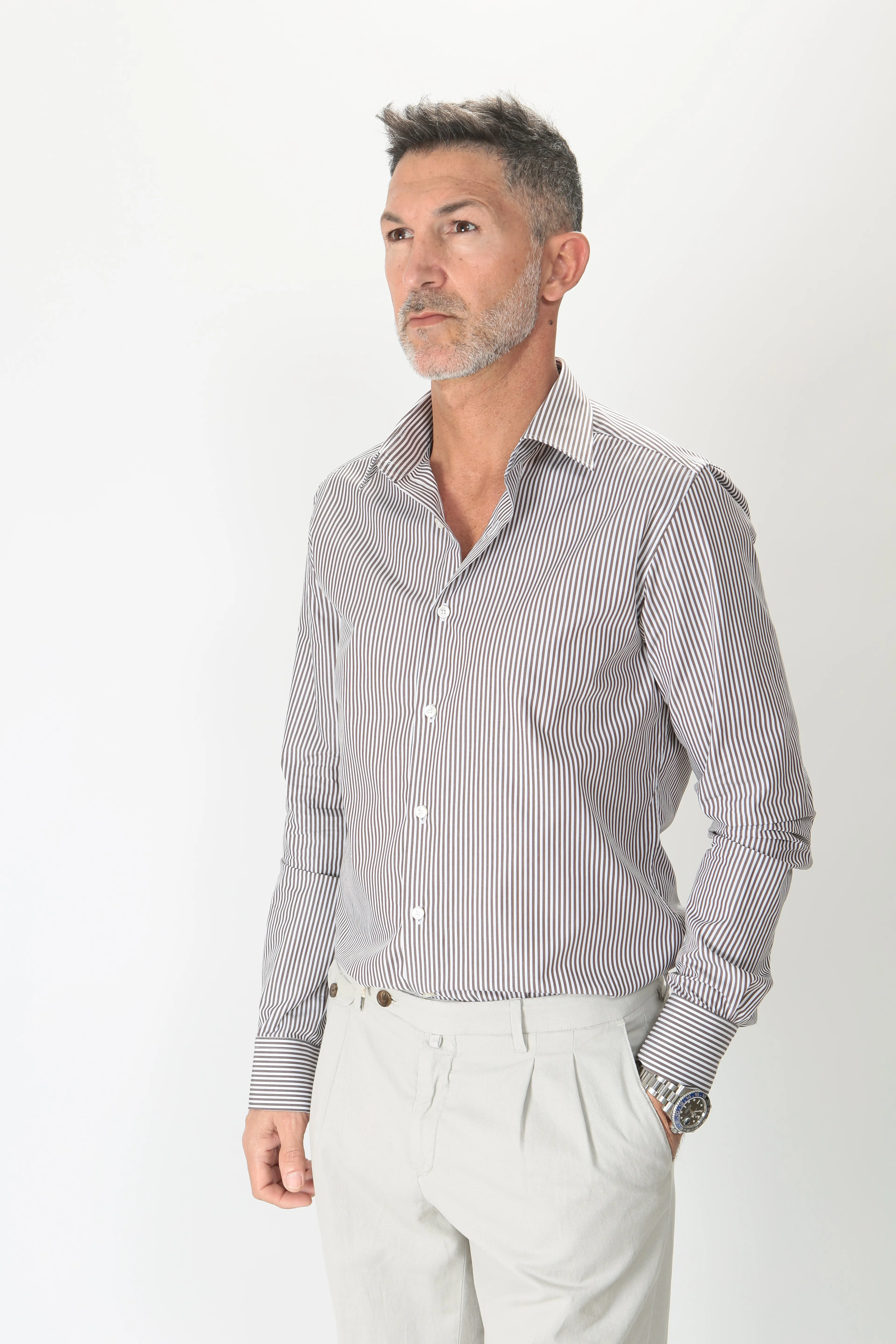 Xacus Camicia tailor fit a righe 11232.088