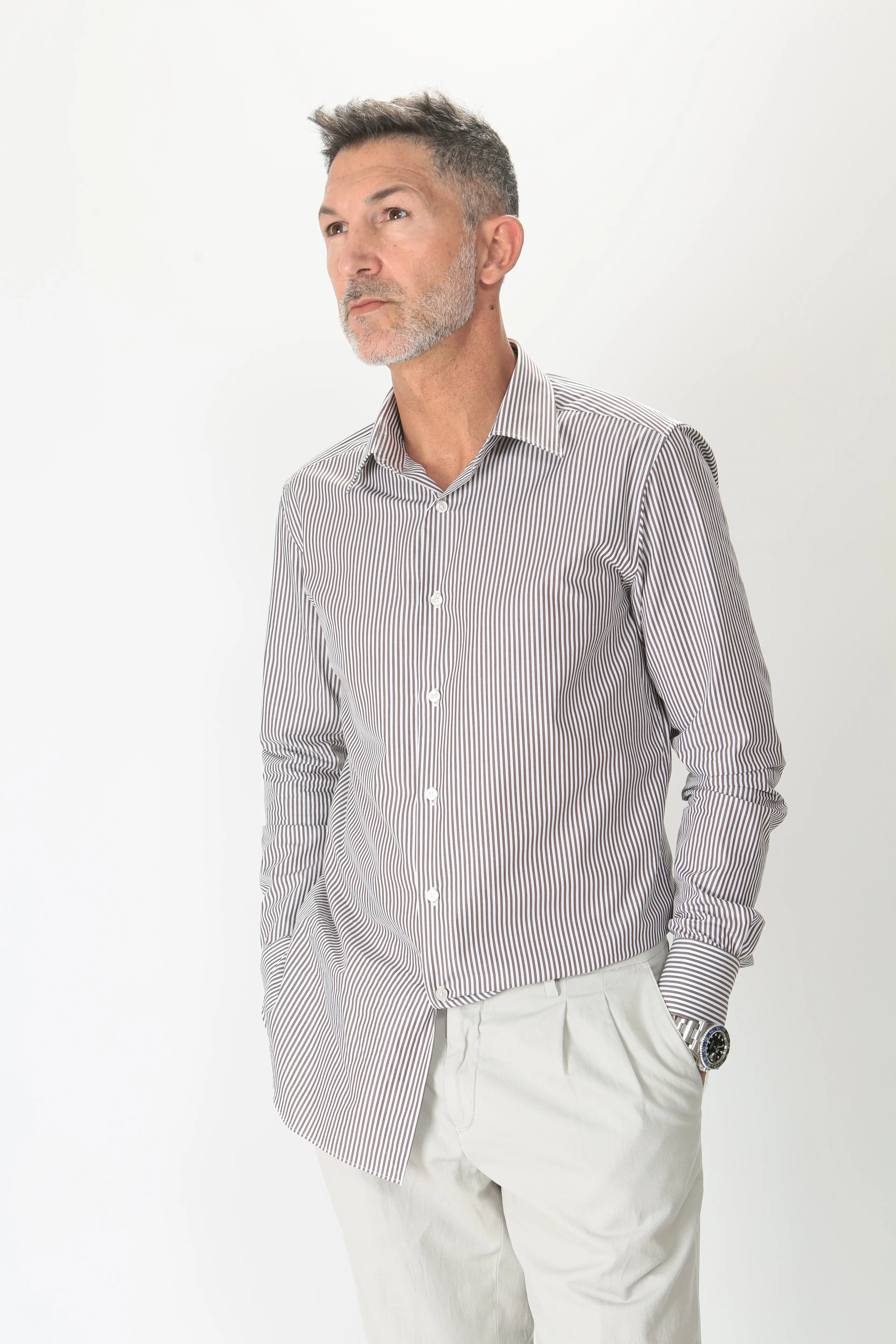 Xacus Camicia tailor fit a righe 11232.088