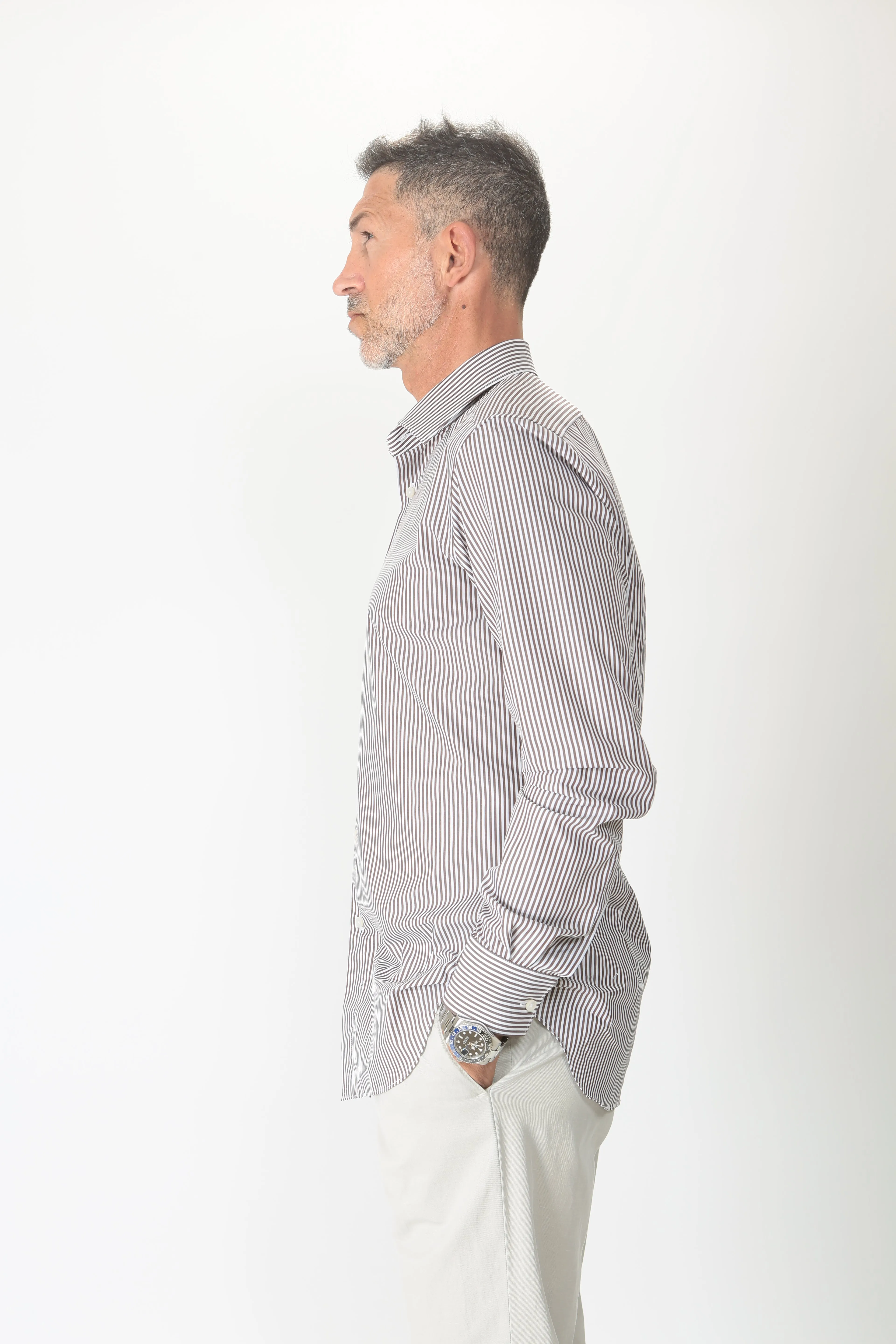 Xacus Camicia tailor fit a righe 11232.088