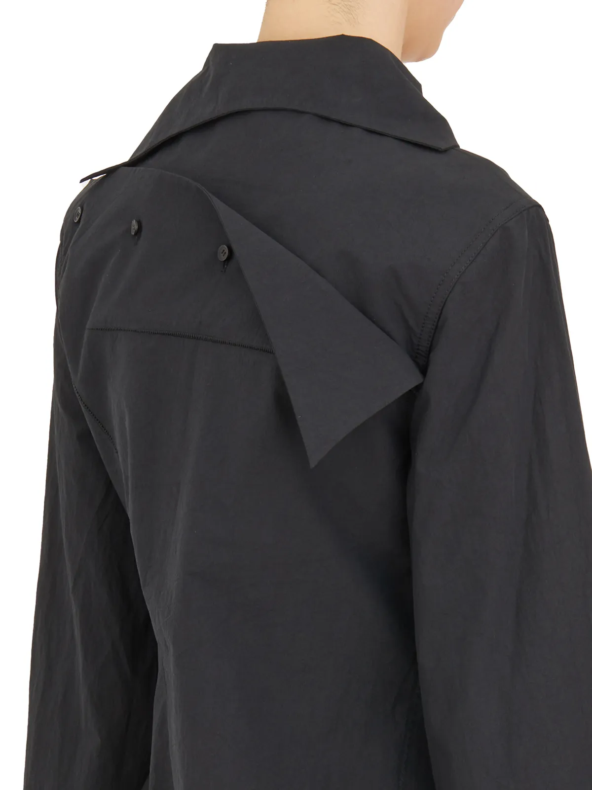 YEHUAFAN  CAMICIA ASIMMETRICA IN COTONE 