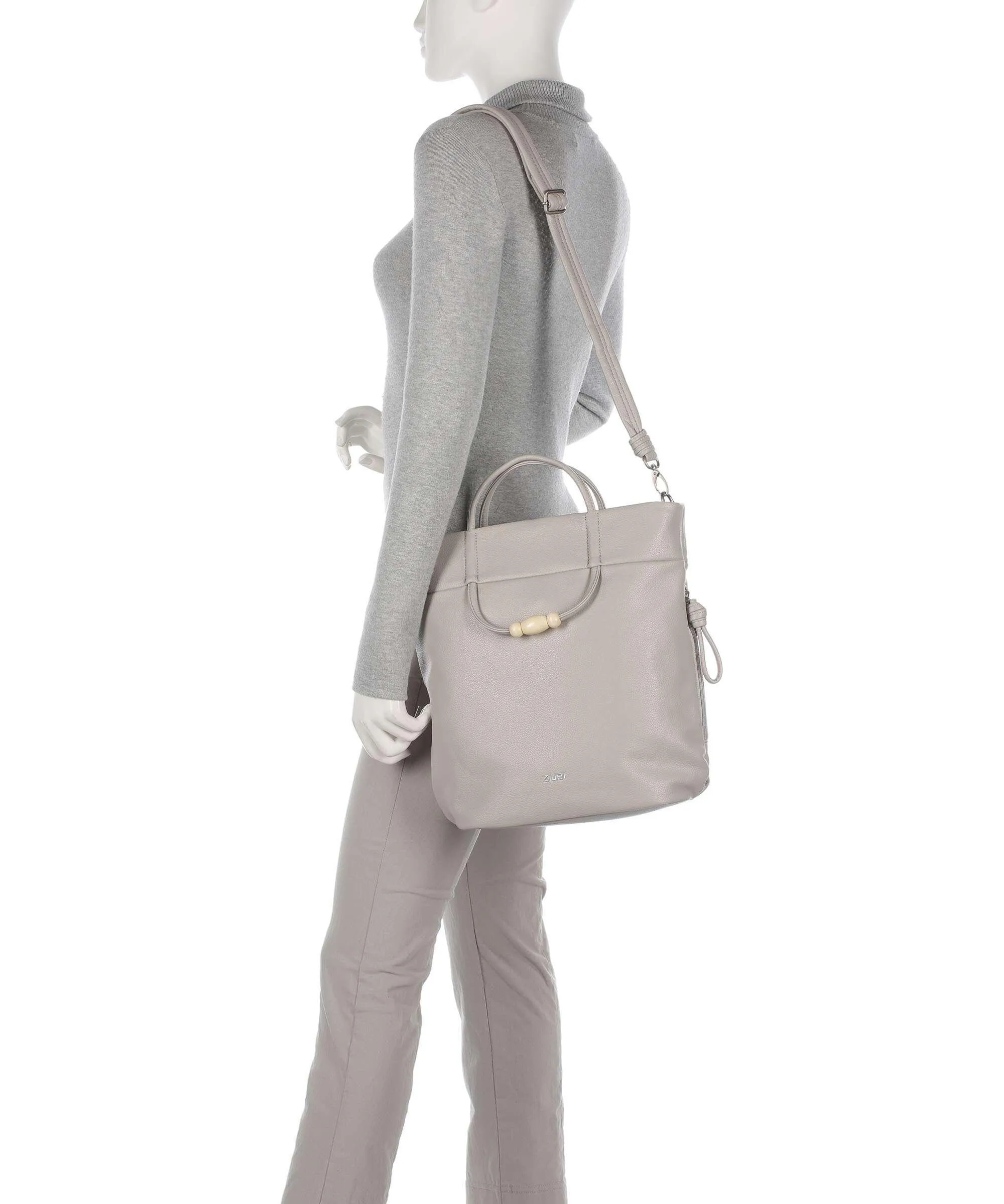  Zwei Perla PE120 Borsa a mano pelle sintetica grigio chiaro  